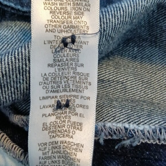 ASOS Curve Side Buckle Button Fly Raw Hem Dark Wash Jeans Women's Size 18 - Picture 11 of 11